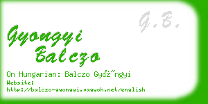 gyongyi balczo business card